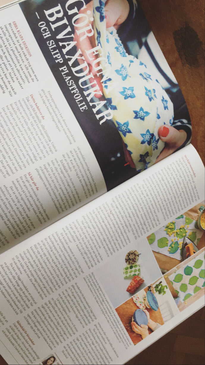Läs om hur du gör dina egna bivaxdukar i tidningen Åter!